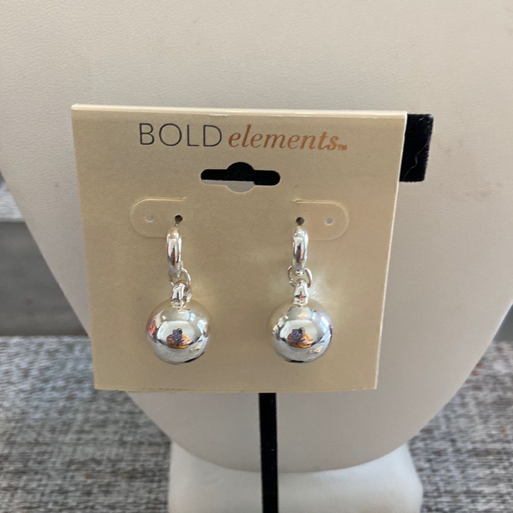 Bold Elements Silver Bright color earrings